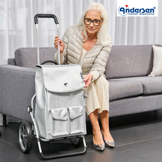 Andersen-Royal Shopper Abbo - Silber - Metallspeichenrad 25 cm-shopping-trolley.ch