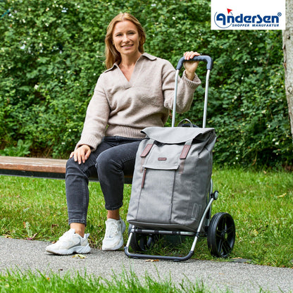 Andersen-Royal Shopper Basil City - Grau - Kugellagerrad 29 cm-shopping-trolley.ch