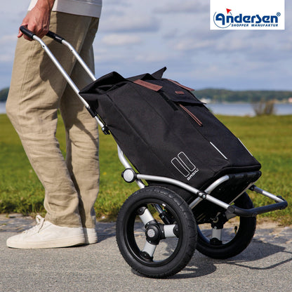 Andersen-Royal Shopper Basil City - Schwarz - Luft-Kugellagerrad 29 cm-shopping-trolley.ch
