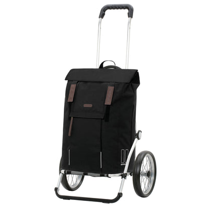 Andersen-Royal Shopper Basil City - Schwarz - Metallspeichenrad 25 cm-shopping-trolley.ch