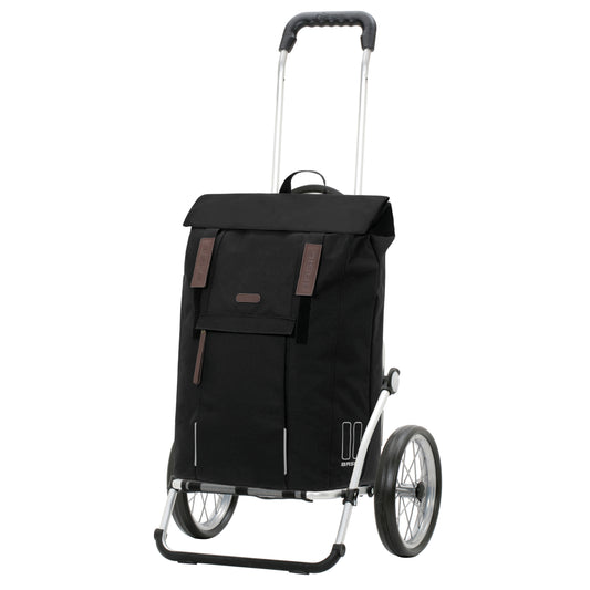 Andersen-Royal Shopper Basil City - Schwarz - Metallspeichenrad 25 cm-shopping-trolley.ch