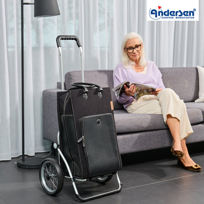 Andersen-Royal Shopper (Metallspeichenrad 25 cm) Charu - schwarz-shopping-trolley.ch