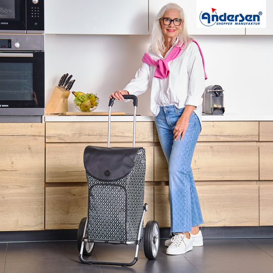 Andersen-Royal Shopper Famke - Schwarz - Kugellagerrad 25 cm-shopping-trolley.ch