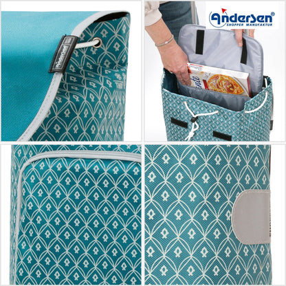 Andersen-Royal Shopper Famke - Petrol - Kugellagerrad 29 cm-shopping-trolley.ch