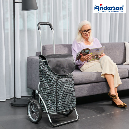 Andersen-Royal Shopper Famke - Schwarz - Metallspeichenrad 25 cm-shopping-trolley.ch