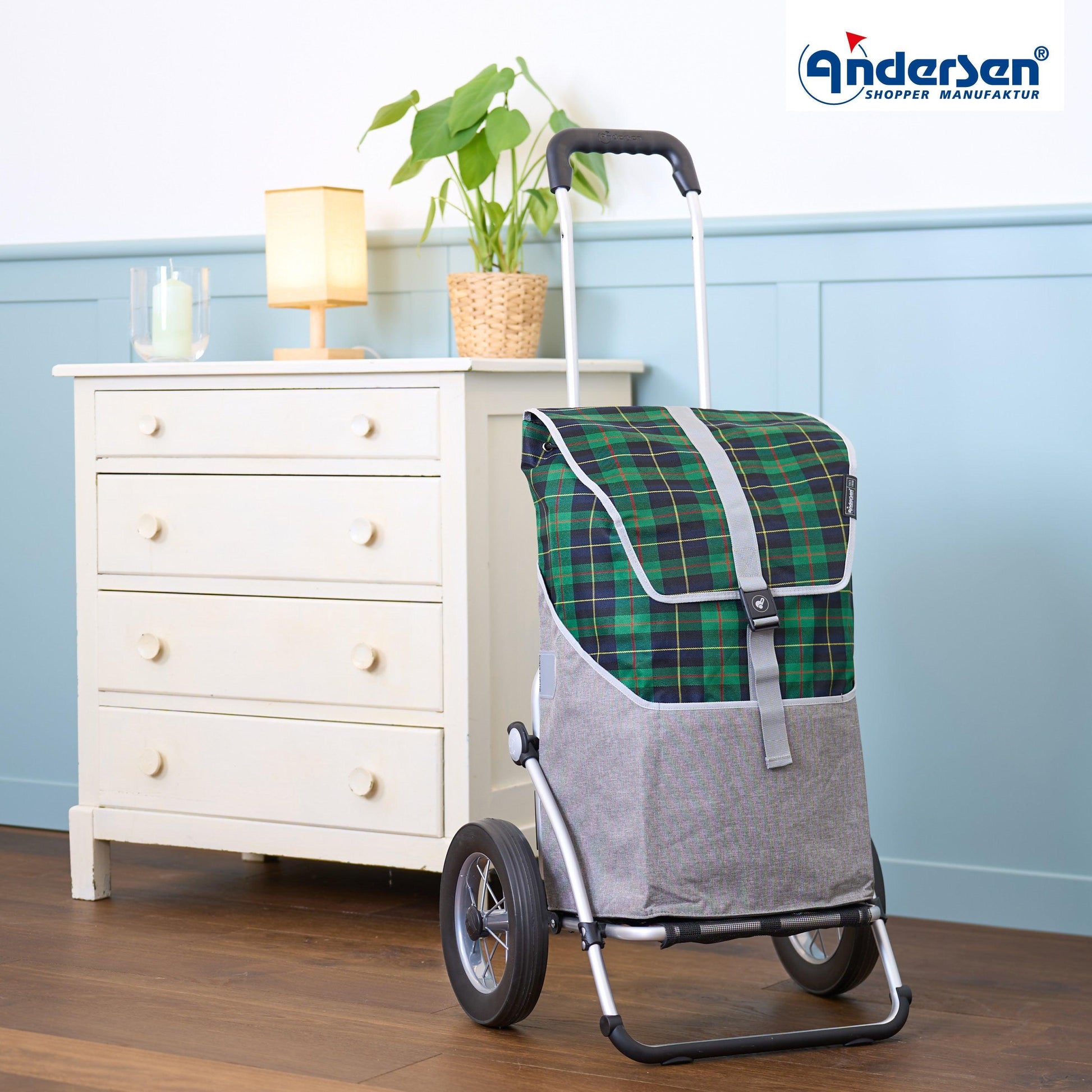 Andersen-Royal Shopper (Metallspeichenrad 25 cm) Gese - grün-shopping-trolley.ch