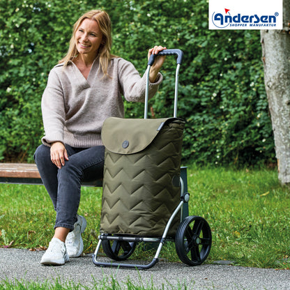 Andersen-Royal Shopper Hilma - Oliv - Leichtlaufrad 25 cm-shopping-trolley.ch