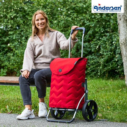 Andersen-Royal Shopper Hilma - Rot - Leichtlaufrad 25 cm-shopping-trolley.ch