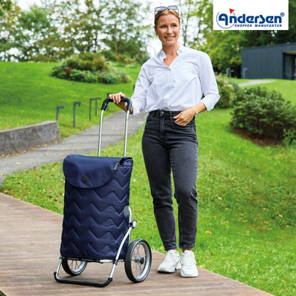 Andersen-Royal Shopper Hilma - Blau - Metallspeichenrad 25 cm-shopping-trolley.ch