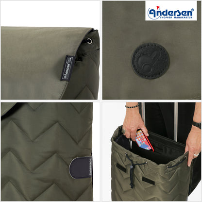 Andersen-Royal Shopper Hilma - Olive - Metallspeichenrad 25 cm-shopping-trolley.ch