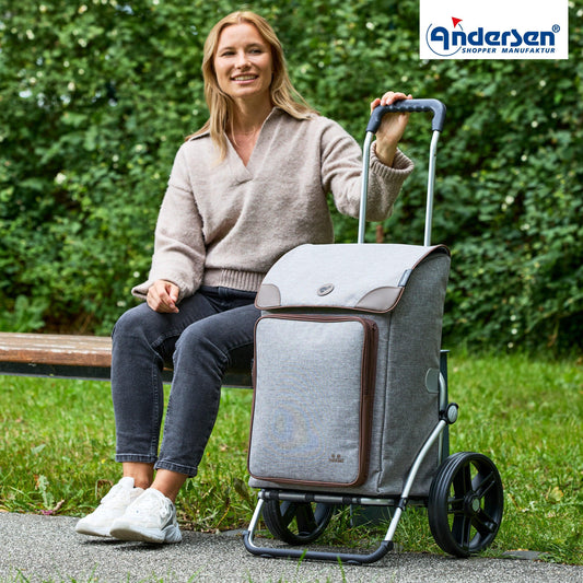 Andersen-Royal Shopper Holk - Grau - Leichtlaufrad 25 cm-shopping-trolley.ch