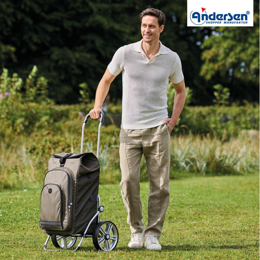 Andersen-Royal Shopper Hydro 3.0 - Oliv - Kugellagerrad 25 cm-shopping-trolley.ch