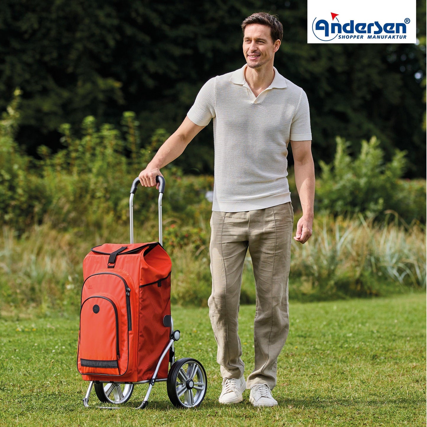 Andersen-Royal Shopper Hydro 3.0 - Orange - Kugellagerrad 25 cm-shopping-trolley.ch