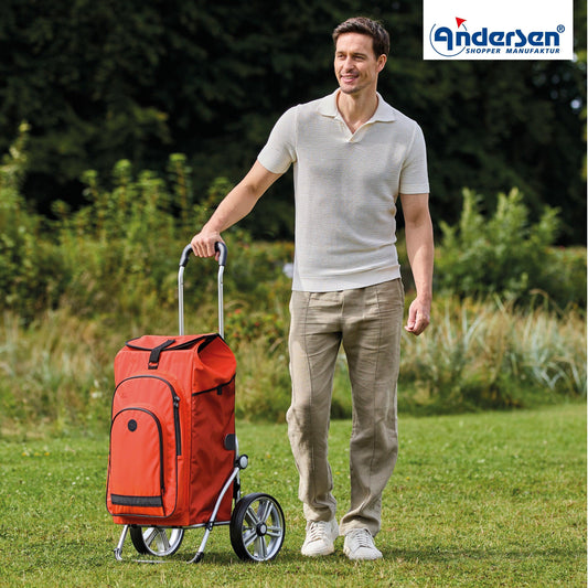 Andersen-Royal Shopper Hydro 3.0 - Orange - Kugellagerrad 25 cm-shopping-trolley.ch