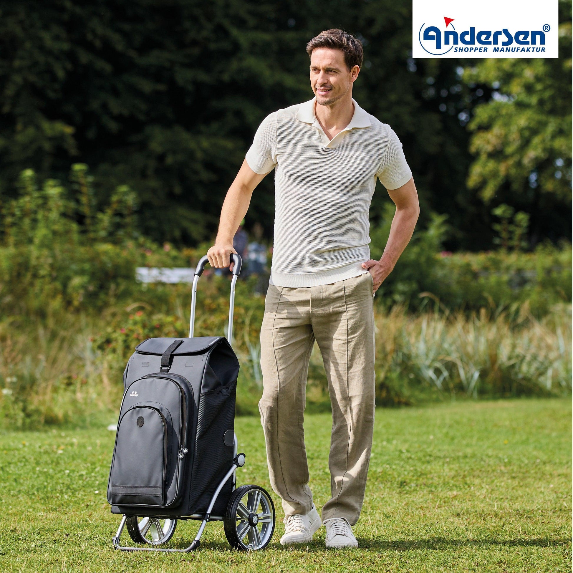 Andersen-Royal Shopper Hydro 3.0 - Schwarz - Kugellagerrad 25 cm-shopping-trolley.ch