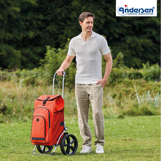 Andersen-Royal Shopper Hydro 3.0 - Orange - Kugellagerrad 29 cm-shopping-trolley.ch