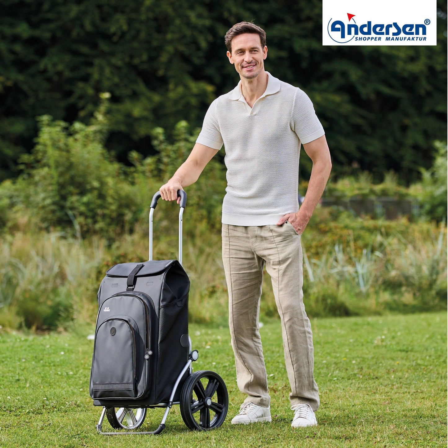 Andersen-Royal Shopper Hydro 3.0 - Schwarz - Kugellagerrad 29 cm-shopping-trolley.ch