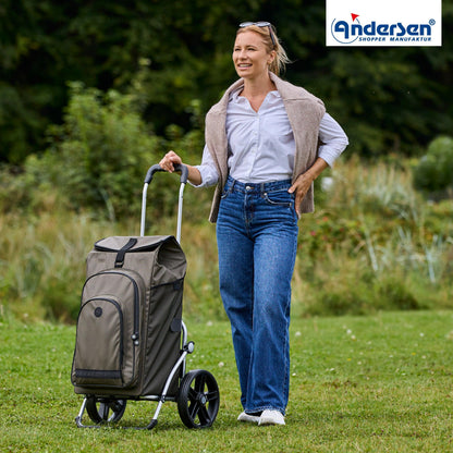Andersen-Royal Shopper Hydro 3.0 - Oliv - Leichtlaufrad 25 cm-shopping-trolley.ch