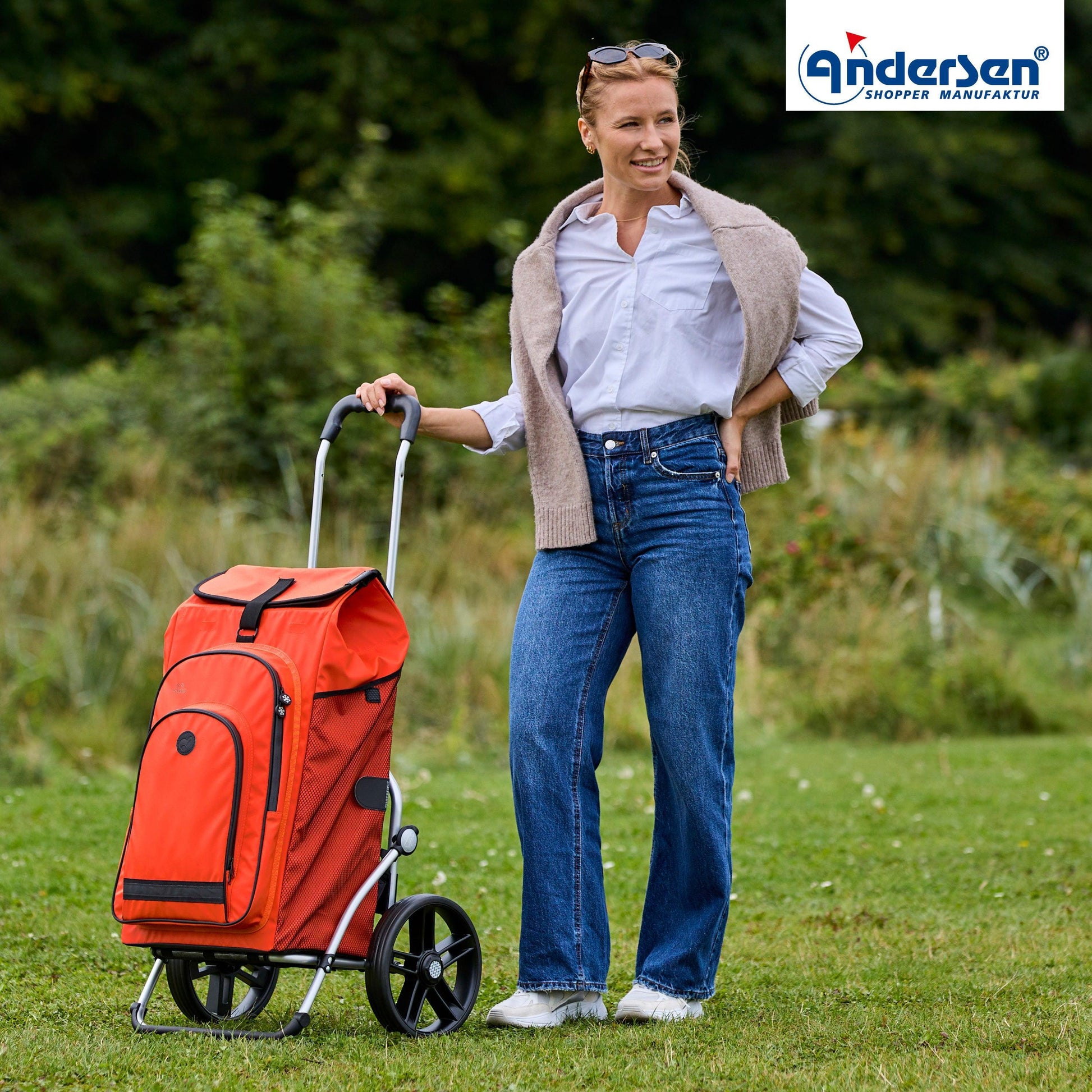 Andersen-Royal Shopper Hydro 3.0 - Orange - Leichtlaufrad 25 cm-shopping-trolley.ch