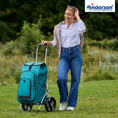Andersen-Royal Shopper Hydro 3.0 - Petrol - Leichtlaufrad 25 cm-shopping-trolley.ch