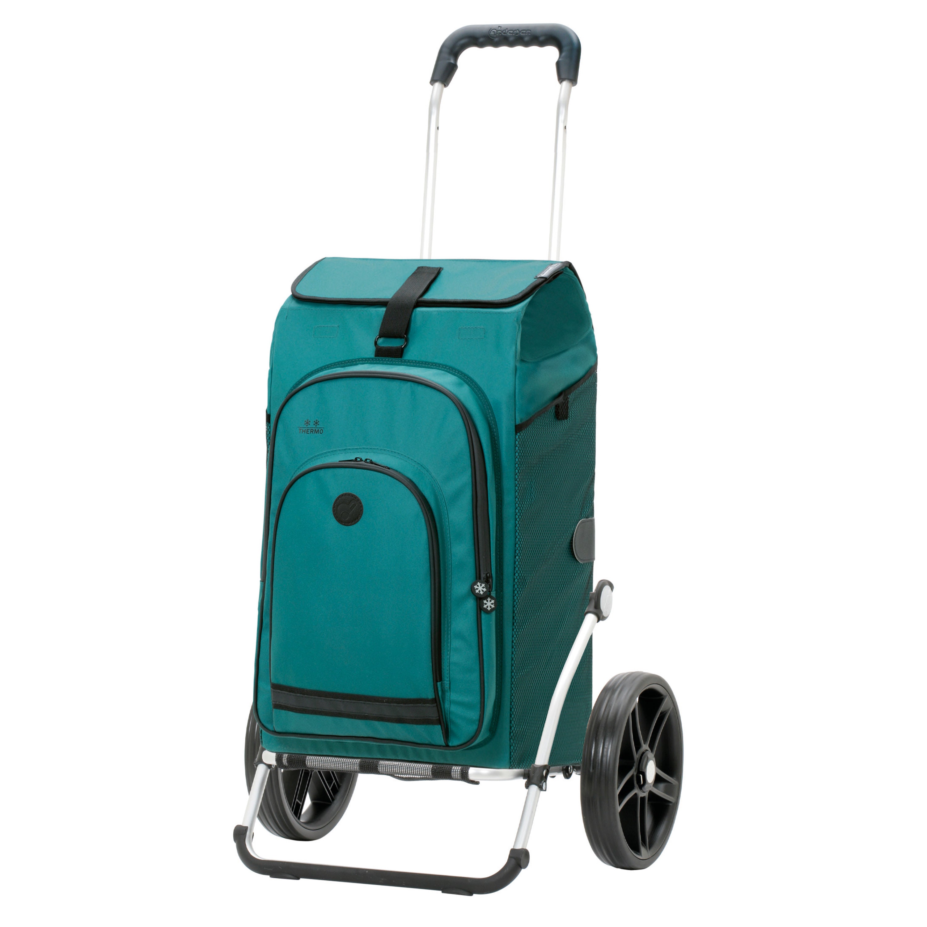 Andersen-Royal Shopper Hydro 3.0 - Petrol - Leichtlaufrad 25 cm-shopping-trolley.ch