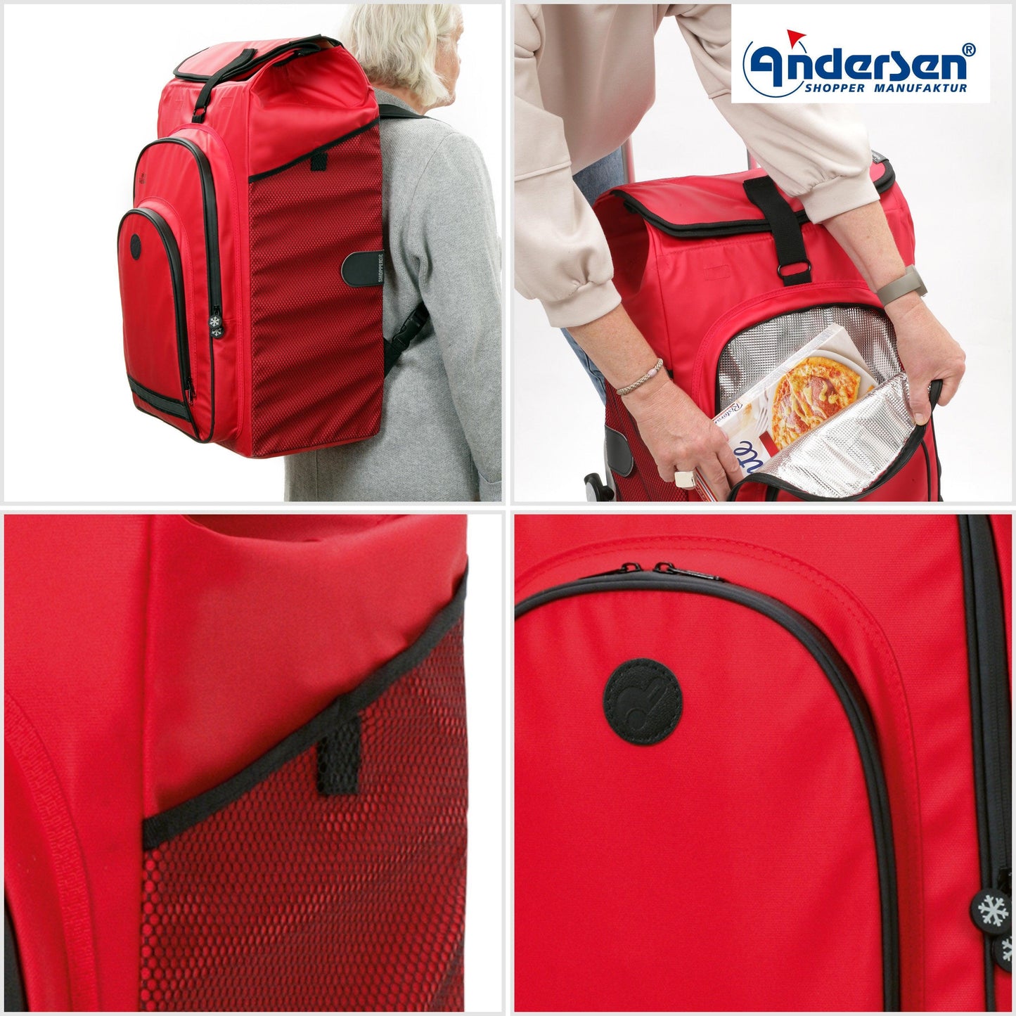 Andersen-Royal Shopper Hydro 3.0 - Rot - Leichtlaufrad 25 cm-shopping-trolley.ch