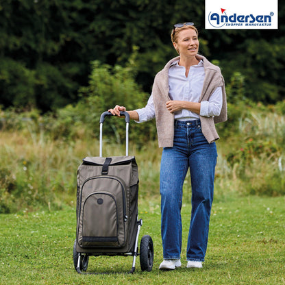 Andersen-Royal Shopper Hydro 3.0 - Oliv - Luft-Kugellagerrad 25 cm-shopping-trolley.ch