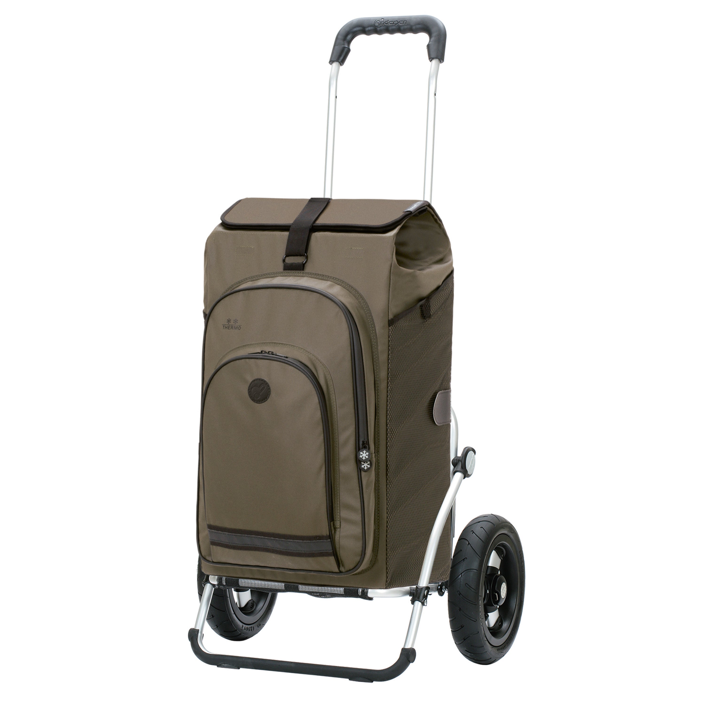 Andersen-Royal Shopper Hydro 3.0 - Oliv - Luft-Kugellagerrad 25 cm-shopping-trolley.ch