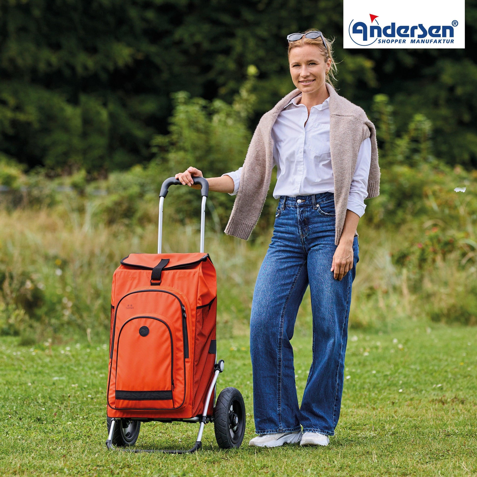 Andersen-Royal Shopper Hydro 3.0 - Orange - Luft-Kugellagerrad 25 cm-shopping-trolley.ch