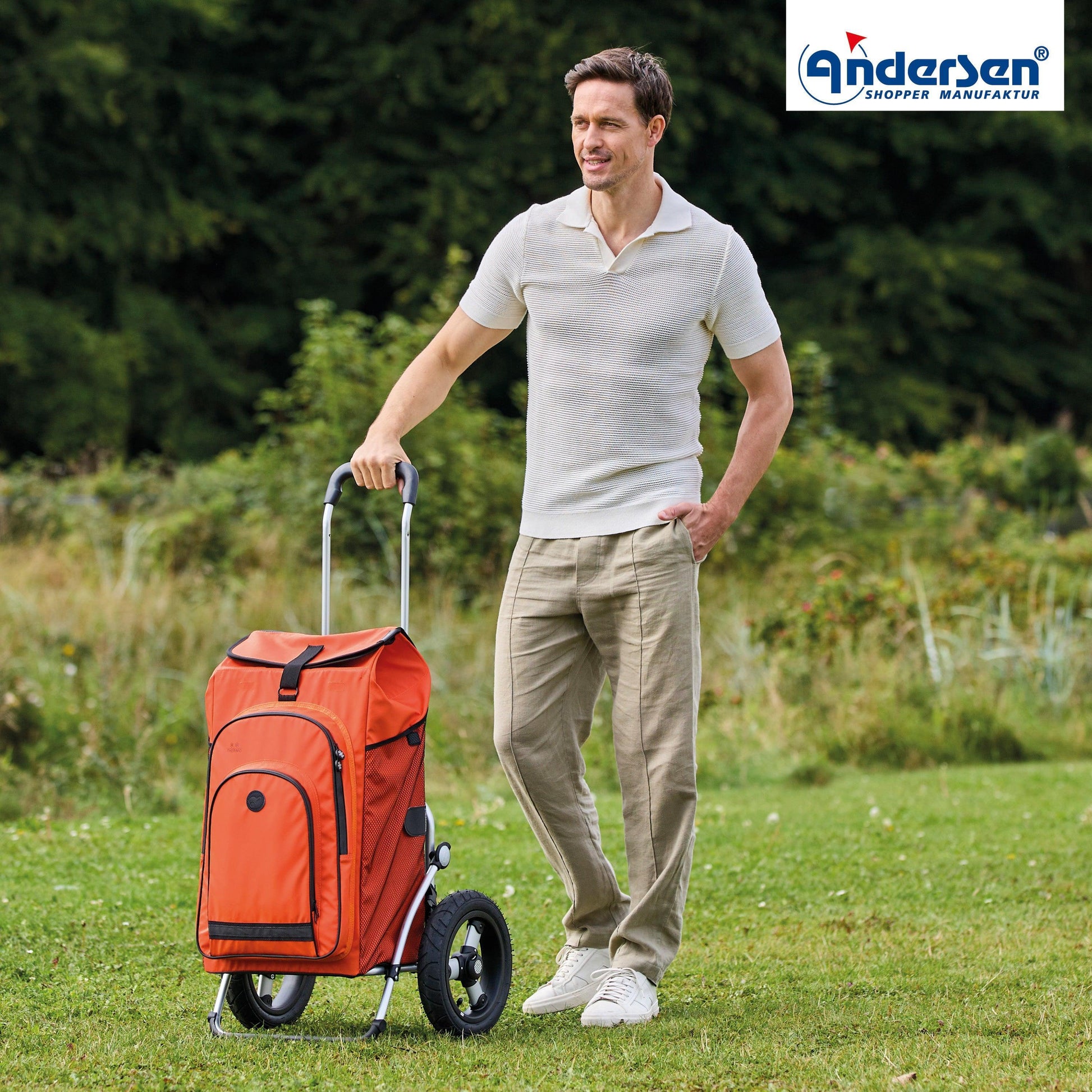 Andersen-Royal Shopper Hydro 3.0 - Orange - Luft-Kugellagerrad 29 cm-shopping-trolley.ch