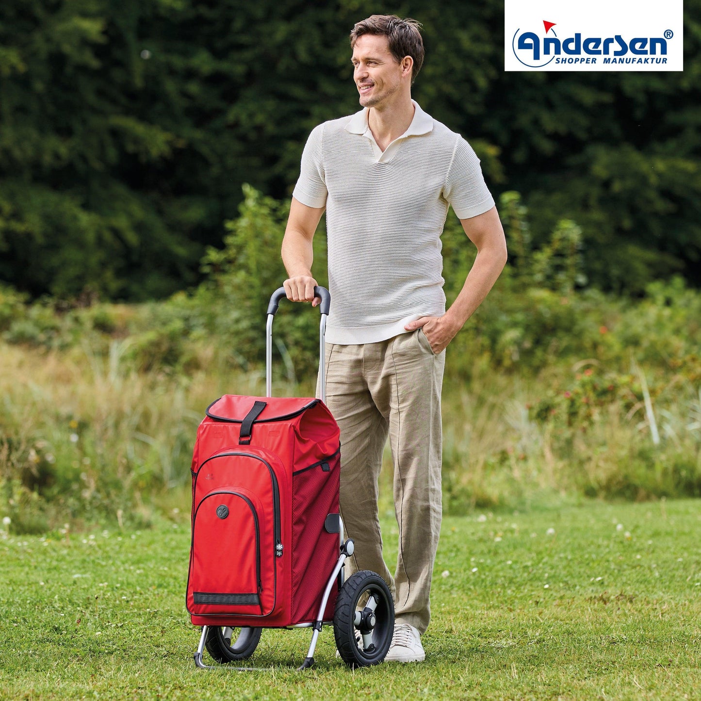Andersen-Royal Shopper Hydro 3.0 - Rot - Luft-Kugellagerrad 29 cm-shopping-trolley.ch