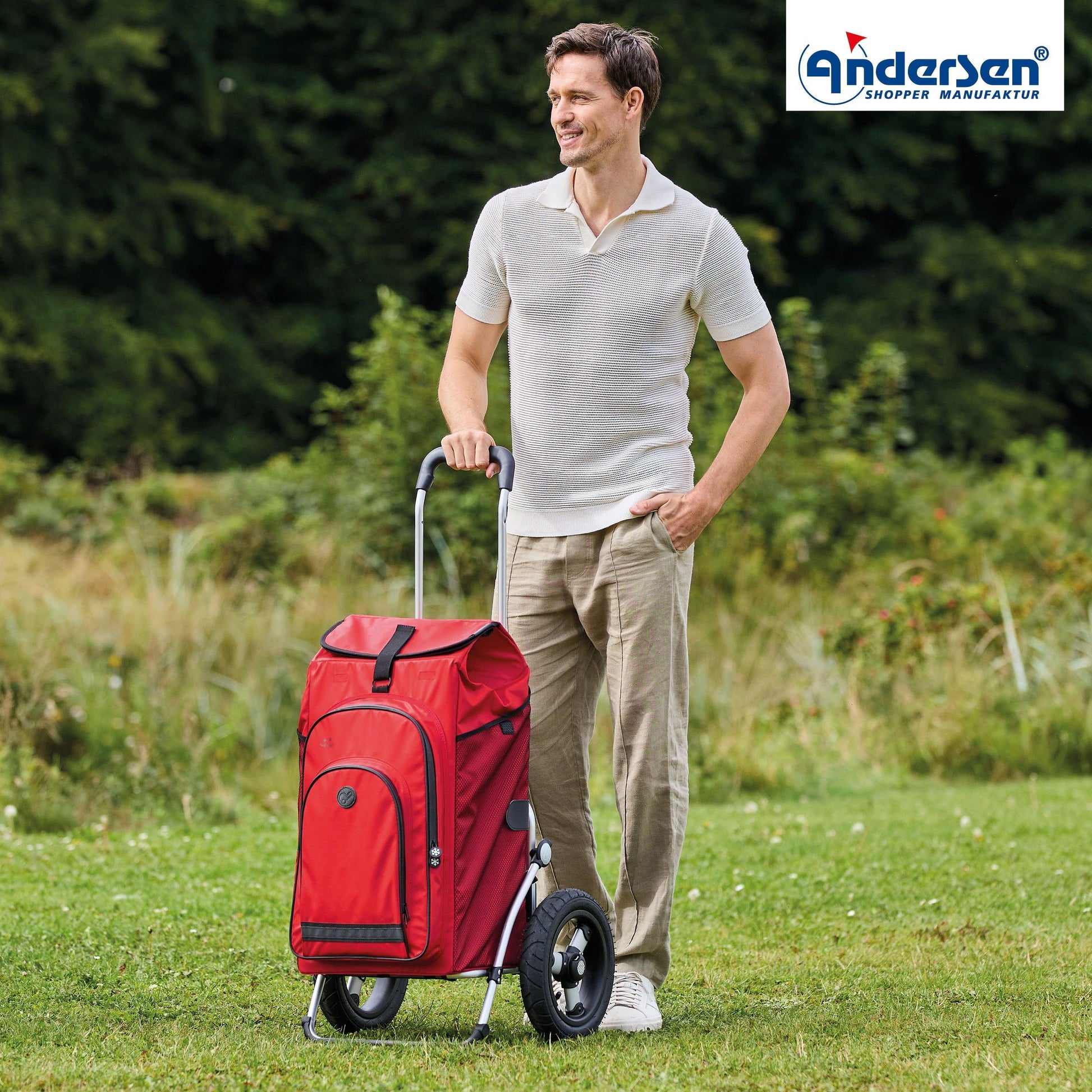 Andersen-Royal Shopper Hydro 3.0 - Rot - Luft-Kugellagerrad 29 cm-shopping-trolley.ch