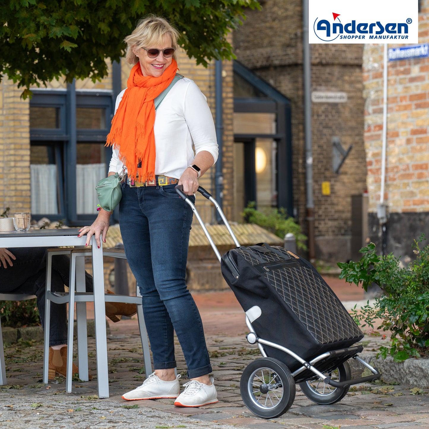 Andersen-Royal Shopper (Metallspeichenrad 25 cm) Inra - schwarz-shopping-trolley.ch