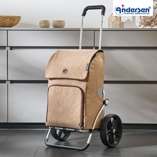 Andersen-Royal Shopper Ipek Maxi - Sand - Leichtlaufrad 25 cm-shopping-trolley.ch