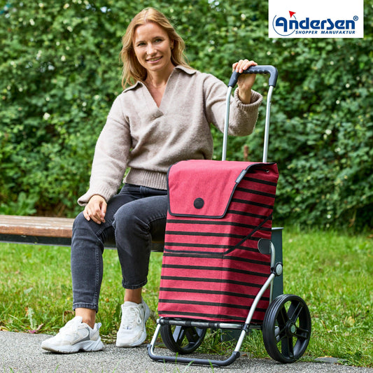 Andersen-Royal Shopper Jelke - Bordeaux - Leichtlaufrad 25 cm-shopping-trolley.ch
