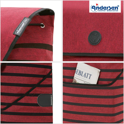 Andersen-Royal Shopper Jelke - Bordeaux - Leichtlaufrad 25 cm-shopping-trolley.ch