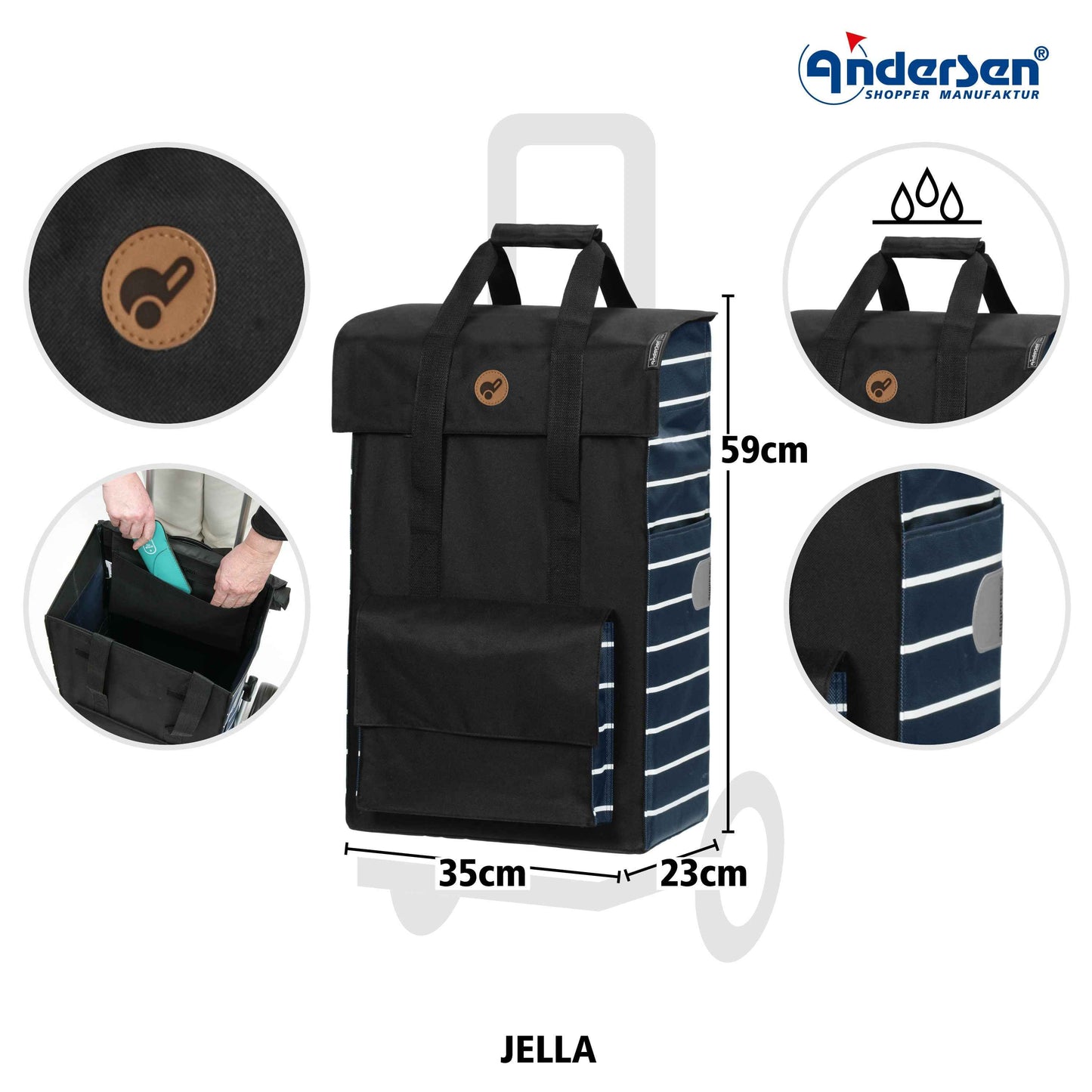 Royal Shopper (Dreispeichenrad 25 cm) Jella - blau