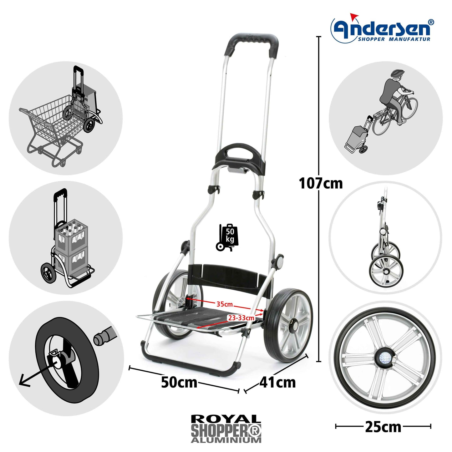 Royal Shopper (Kugellagerrad 25 cm) Erbo - beige