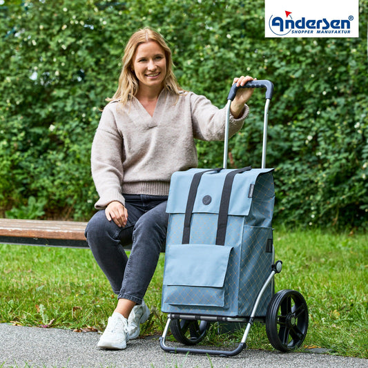 Andersen-Royal Shopper Lisa - Blau - Leichtlaufrad 25 cm-shopping-trolley.ch