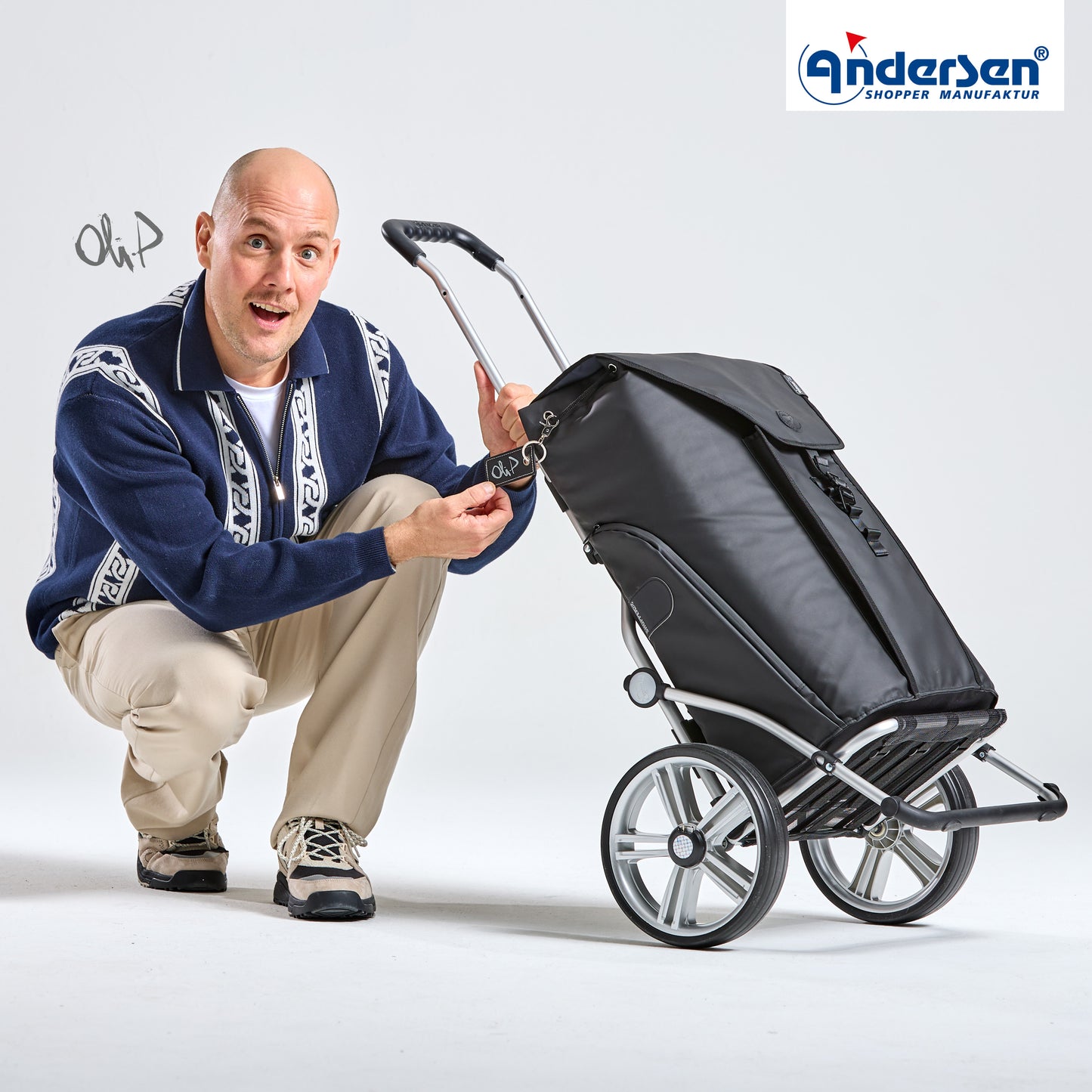 Andersen-Royal Shopper Oli.P 3.0 - Schwarz - Kugellagerrad 25 cm-shopping-trolley.ch