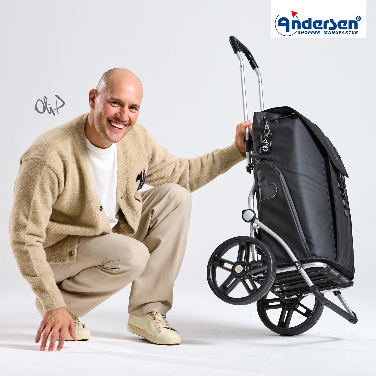 Andersen-Royal Shopper Oli.P 3.0 - Schwarz - Leichtlaufrad 25 cm-shopping-trolley.ch