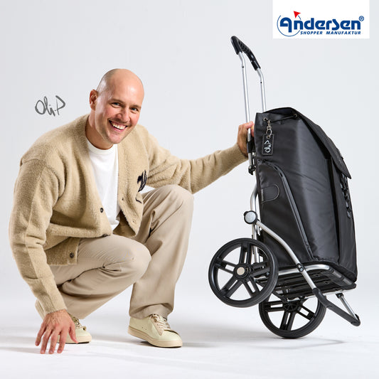 Andersen-Royal Shopper Oli.P 3.0 - Schwarz - Leichtlaufrad 25 cm-shopping-trolley.ch