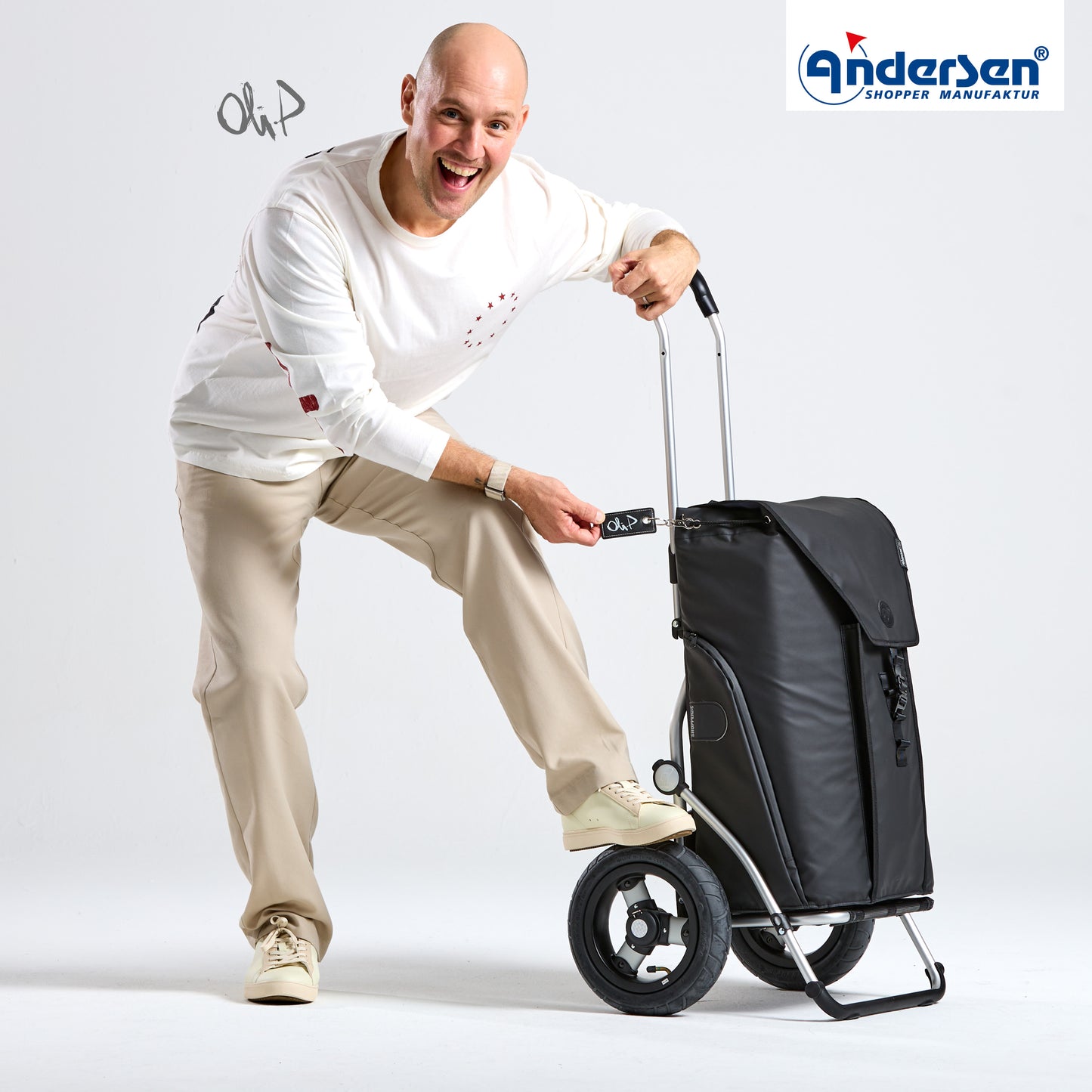 Andersen-Royal Shopper Oli.P 3.0 - Schwarz - Luft-Kugellagerrad 25 cm-shopping-trolley.ch