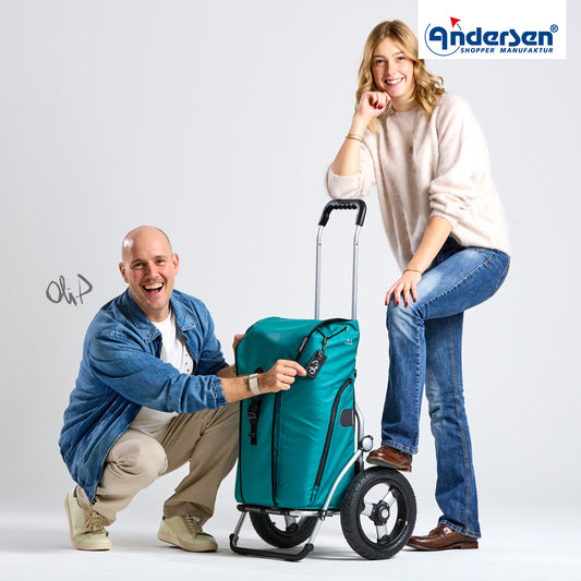 Andersen-Royal Shopper Oli.P 3.0 - Petrol - Luft-Kugellagerrad 29 cm-shopping-trolley.ch