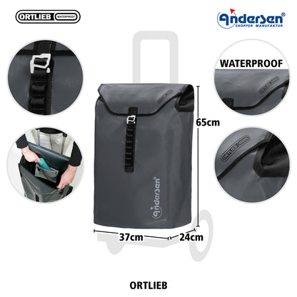 Andersen-Royal Shopper (Kugellagerrad 29 cm) Ortlieb - anthrazit-shopping-trolley.ch