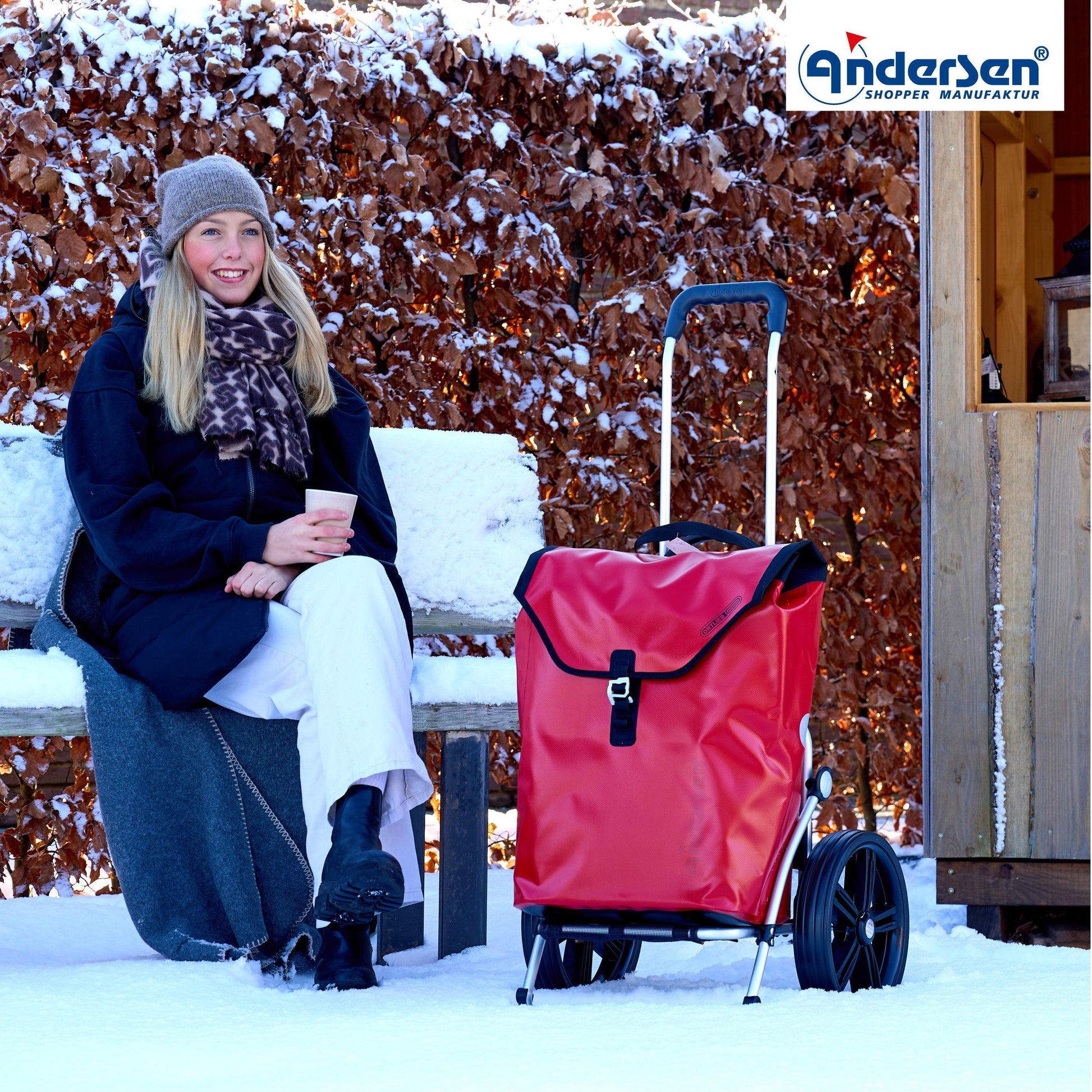 Andersen-Royal Shopper (Kugellagerrad 29 cm) Ortlieb - rot-shopping-trolley.ch