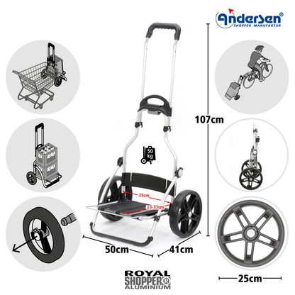Andersen-Royal Shopper (Dreispeichenrad 25 cm) Ortlieb - anthrazit-shopping-trolley.ch