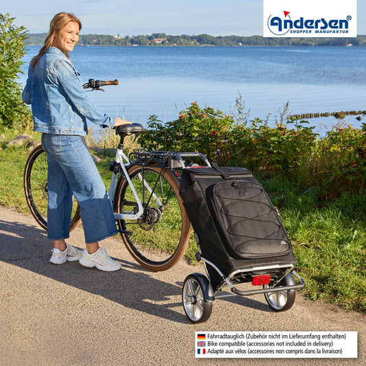 Andersen-Royal Shopper Plus Fado 3.0 - Schwarz - Kugellagerrad 25 cm-shopping-trolley.ch