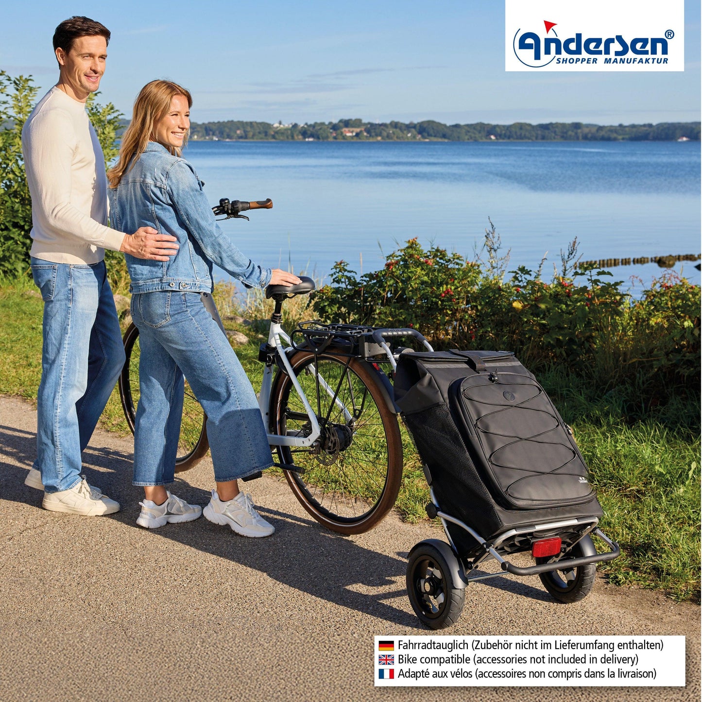 Andersen-Royal Shopper Plus Fado 3.0 - Schwarz - Luft-Kugellagerrad 25 cm-shopping-trolley.ch