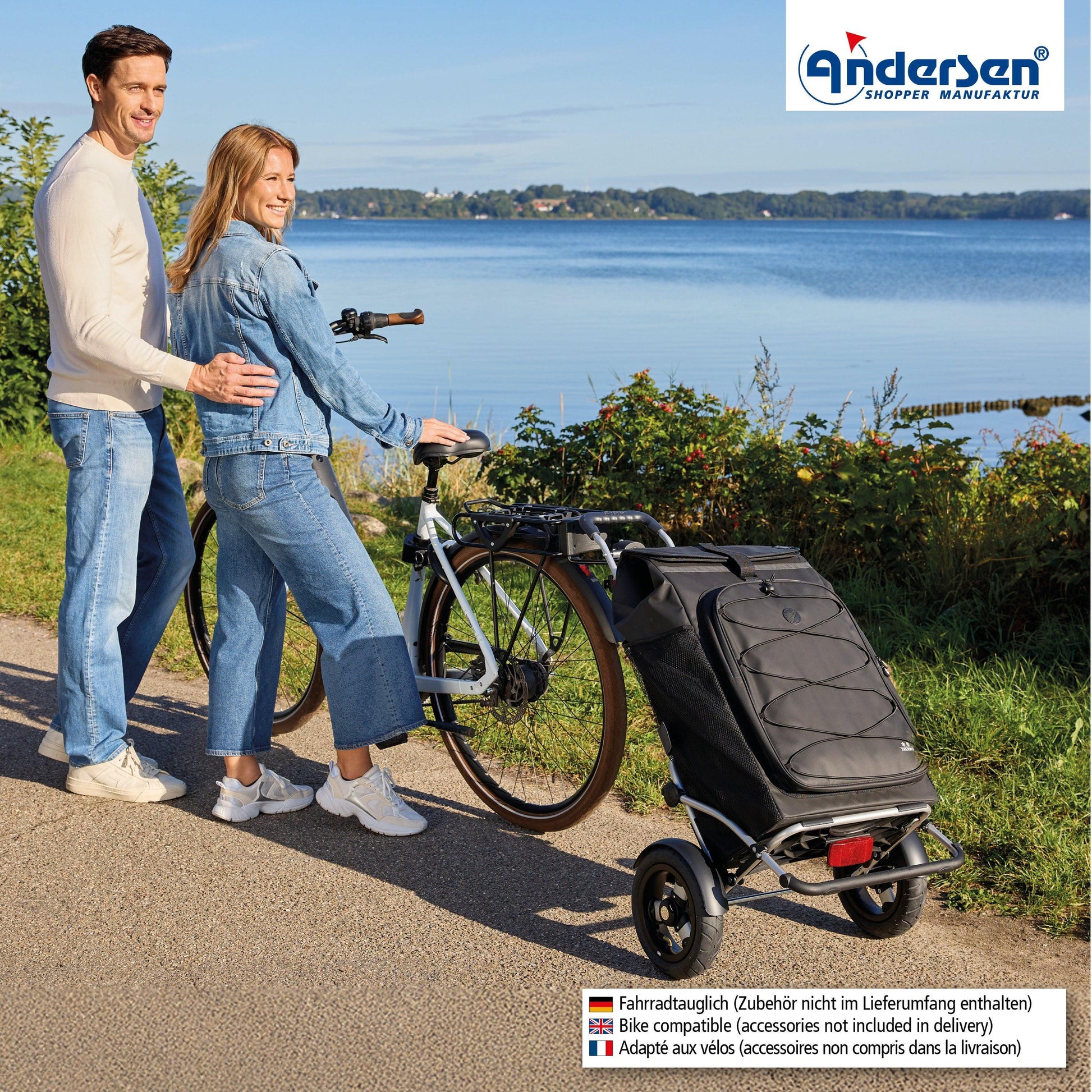 Andersen-Royal Shopper Plus Fado 3.0 - Schwarz - Luft-Kugellagerrad 25 cm-shopping-trolley.ch